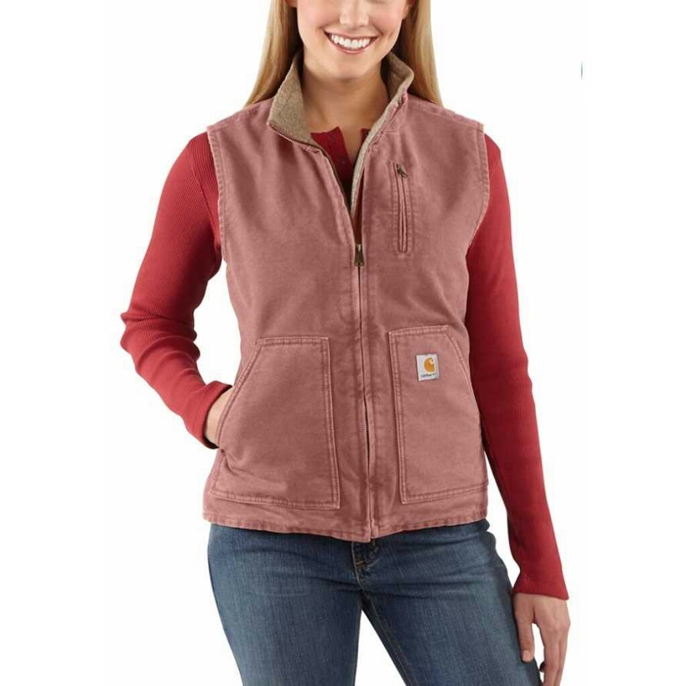 Carhartt Sandstone Mockneck Vest/ Sherpa Lined